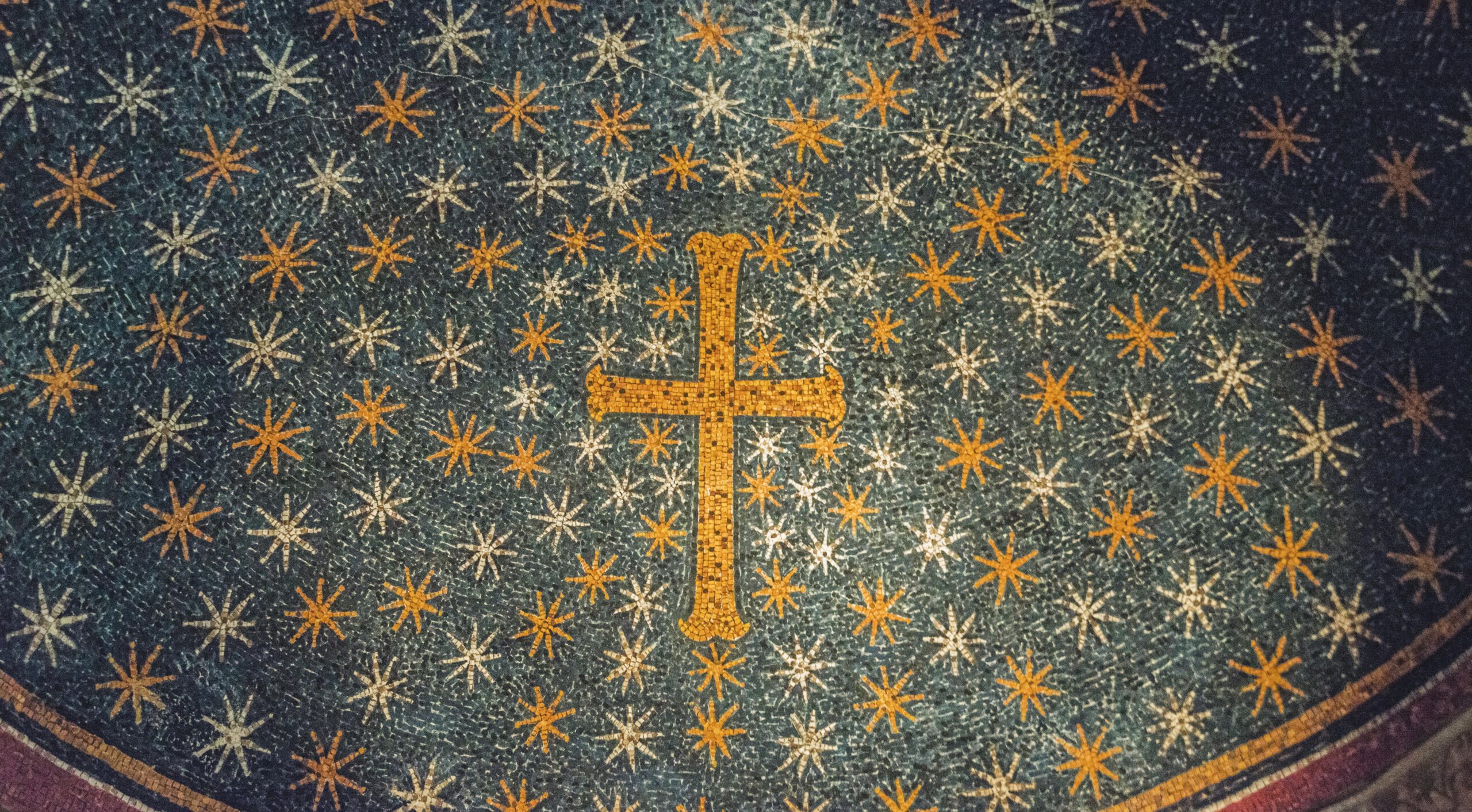 RAVENNA, ITALY - September 11, 2019: mosaic in the chapel