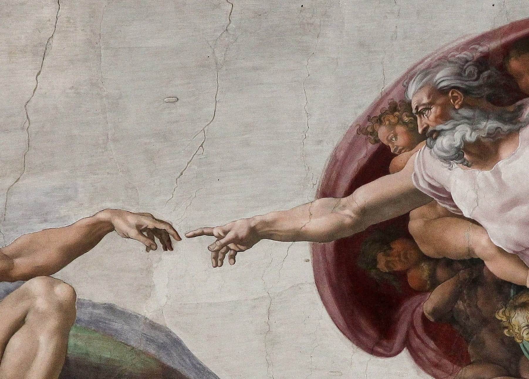 Adams Creation Sistine Chapel ceiling by Michelangelo JBUcut